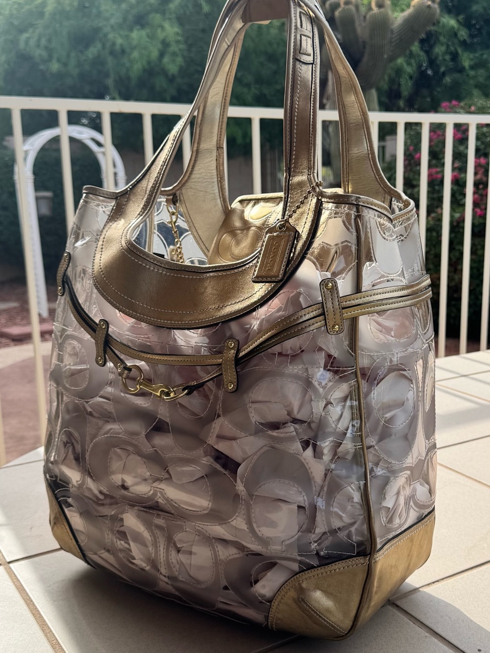 Coach Ergo XL Signature Clear Tote — Style 12239 - Picture 7 of 13